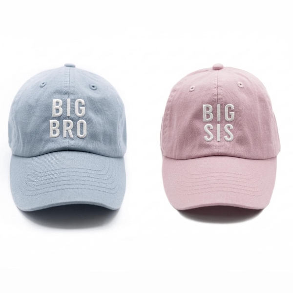 Custom Embroidered Kids Baseball Cap: Big Bro, Big Sis, Personalized Name