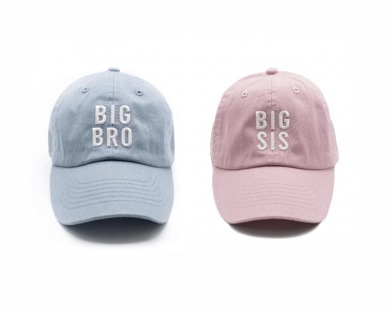 Gorra de béisbol infantil personalizada bordada: Hermano mayor, Hermana mayor, Nombre personalizado imagen 1