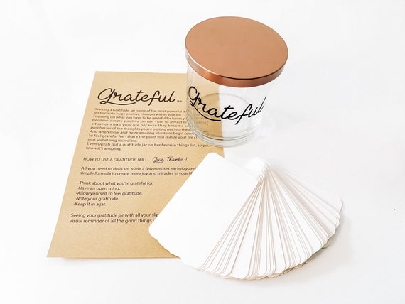 Grateful Jar // Thankful // Gift // Vinyl Decal // Gratitude