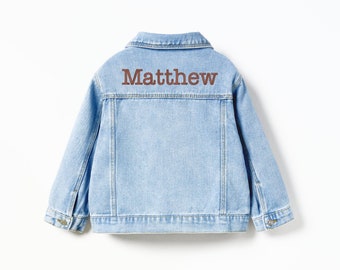 Personalized Embroidered Denim  Jacket // Embroidered Jacket //  Baby Name Jacket //  Toddler Name // Custom Name Denim Jacket