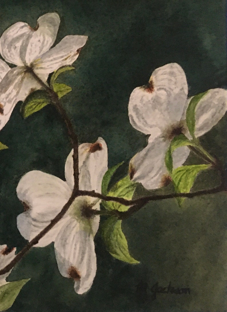 Dogwoods watercolor print