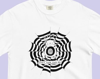 Lost Frog Trippy Graphic Tee, Comfort Colors T Shirt, Optical Illusion Tshirt, Surreal Psychedelic Art, Indie Alt Streetwear, Frog Drawing