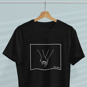 Hey Adora She-Ra Graphic Tee, Subtle Sapphic Lesbian Pride T Shirt, LGBTQ Line Art, Minimalist Gay Shirt, Catradora, Bella + Canvas Tshirt