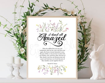 Russell M. Nelson Zitat | "I Stand All Amazed" Ostern Printable (Digitaler Download)