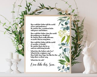 He Sent His Son | Easter LDS Primary Song | Atonement of Christ | Easter LDS Printable | Easter Handout | Easter Gift