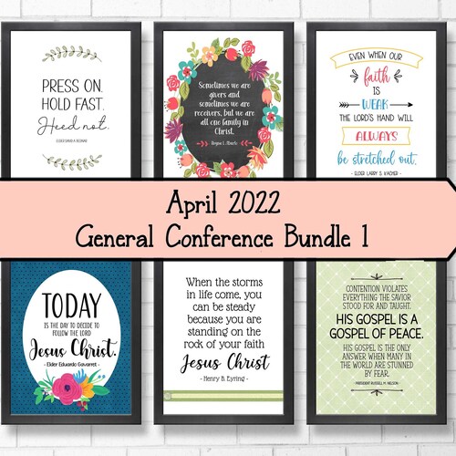 LDS General Conference April 2021 Digital Quote Bundle LDS Etsy