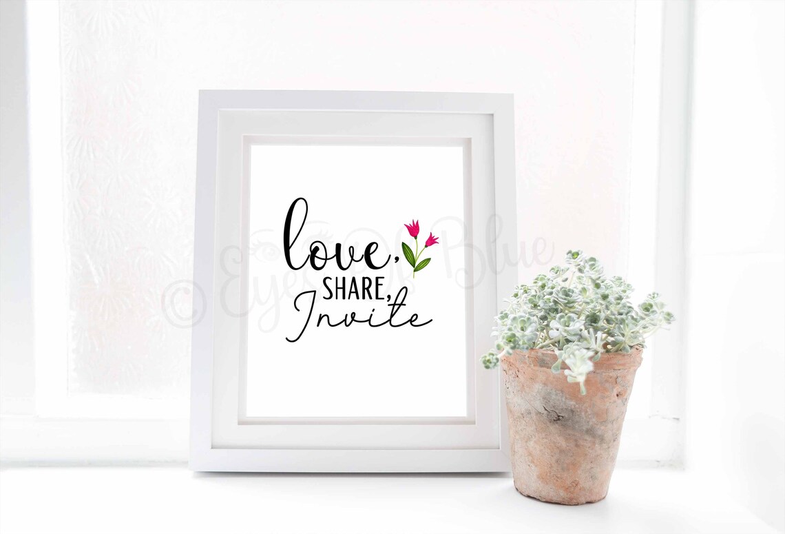 Love, Share, Invite LDS Printable LDS Missionary Work Relief Society General Conference Russell