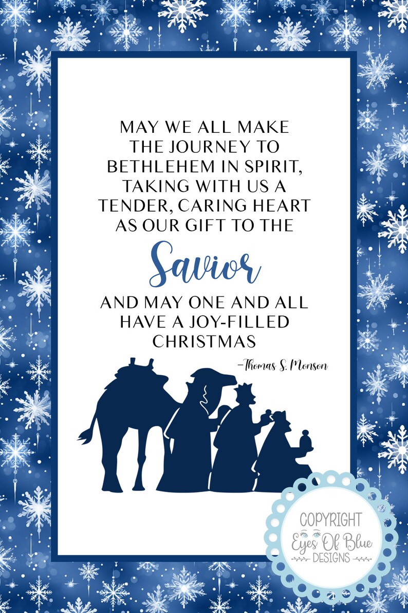 Journey to Bethlehem Christmas Printable LDS Christmas Quote Christmas ...