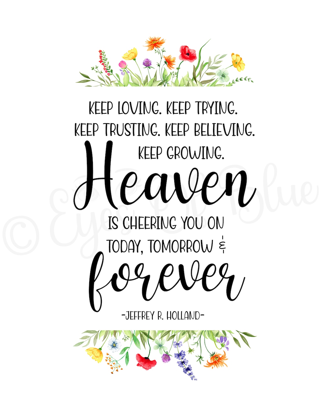 Heaven is Cheering You on Jeffrey R. Holland Quote LDS - Etsy