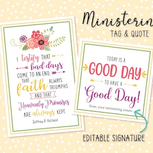 Today Is A Good Day | Ministering or Lesson Set | LDS Quote | LDS Summer Ministering | LDS Lesson Handout | August Ministering Idea
