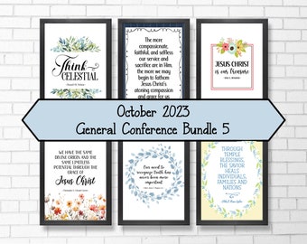 LDS General Conference October 2023 Digital Quote Bundle 5 | LDS General Conference 5th Session Quotes | LDS General Conference Printables