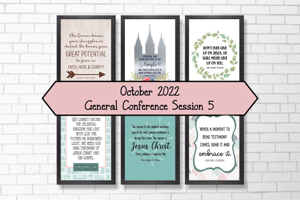 LDS General Conference October 2022 Digital Quote Bundle 5 Etsy