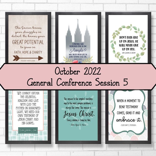 LDS General Conference April 2022 Digital Quote Bundle 1 LDS Etsy