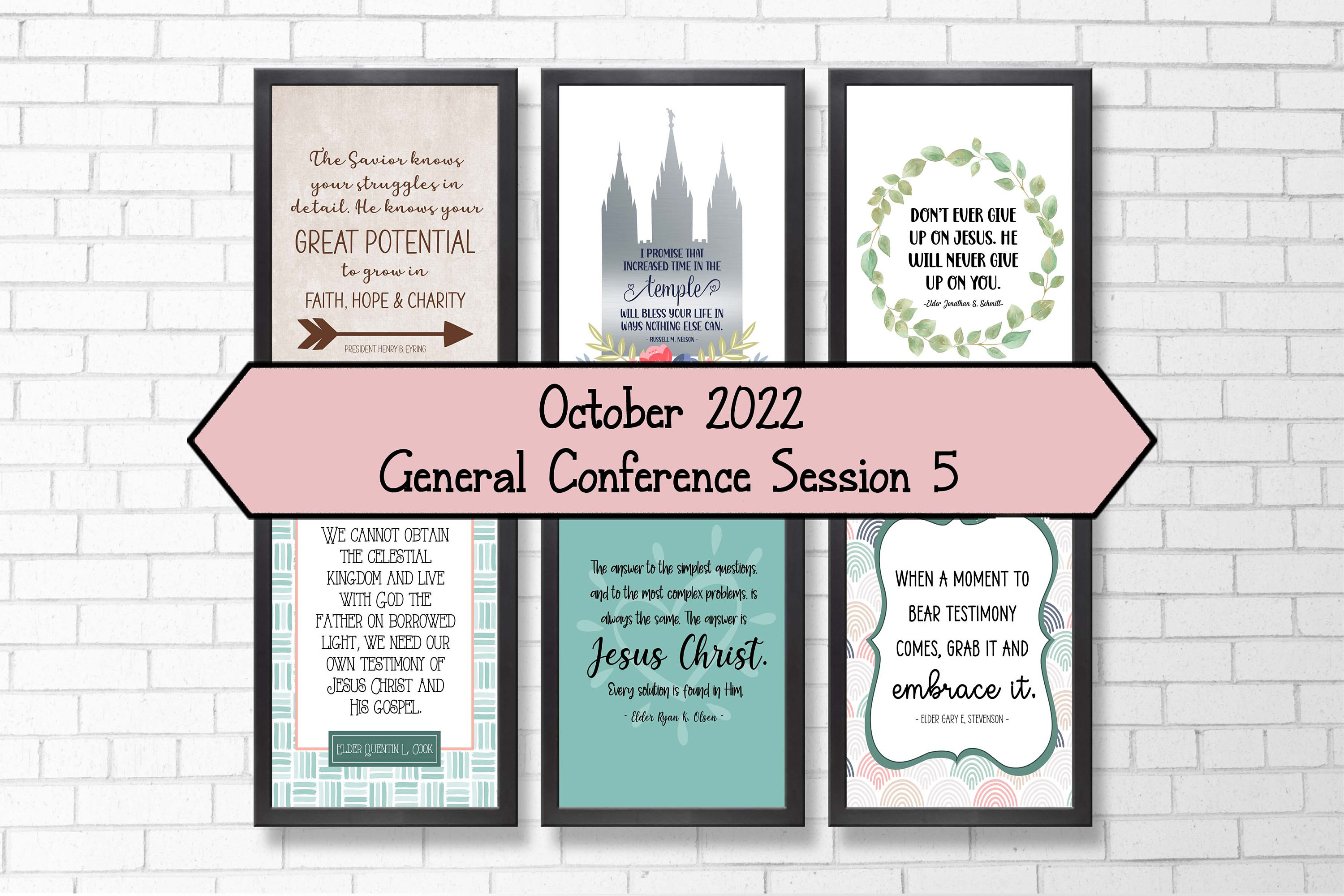 LDS General Conference October 2022 Digital Quote Bundle 5 Etsy