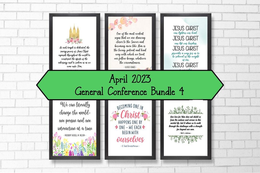 LDS General Conference April 2023 Digital Quote Bundle 4 LDS Etsy