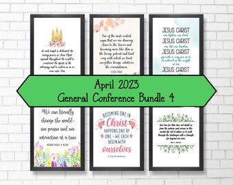 LDS General Conference April 2023 Digital Quote Bundle 4 | LDS General Conference 4th Session Quotes | LDS General Conference Printables