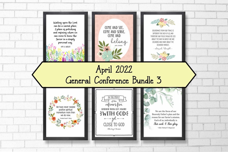 LDS General Conference April 2022 Digital Quote Bundle 3 LDS Etsy