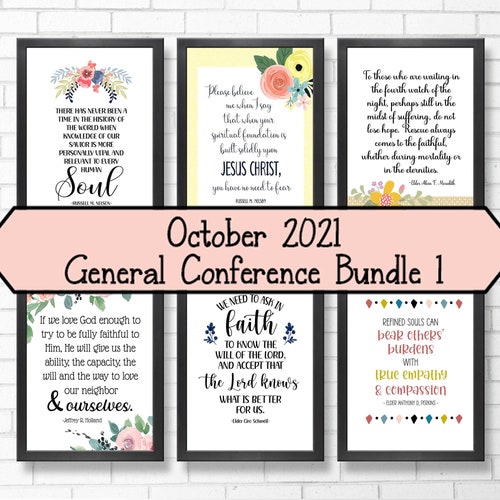 LDS General Conference April 2021 Digital Quote Bundle 2 LDS Etsy