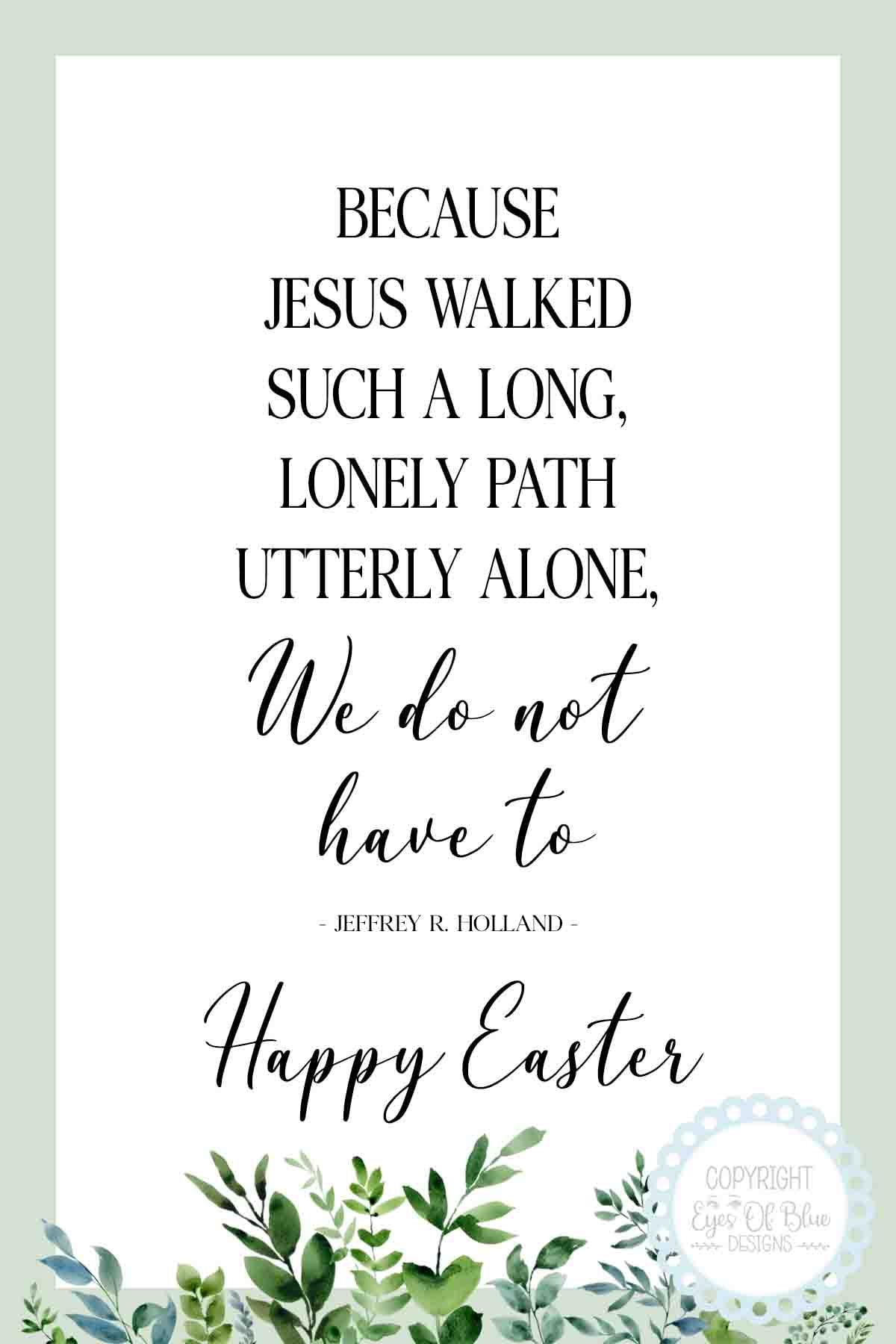 Happy Easter LDS Digital Easter Printable Easter Ministering Card LDS
