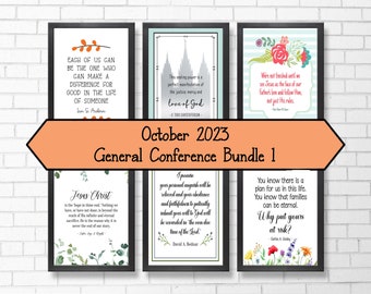 LDS General Conference October 2023 Digital Quote Bundle 1 | LDS General Conference 1st Session Quotes | LDS General Conference Printables