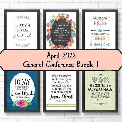 LDS General Conference April 2022 Digital Quote Bundle 1 LDS Etsy