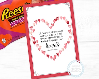 Cita imprimible del Día de San Valentín de los Santos de los Últimos Días: Frases de amor de Russell M. Nelson (Descarga digital)