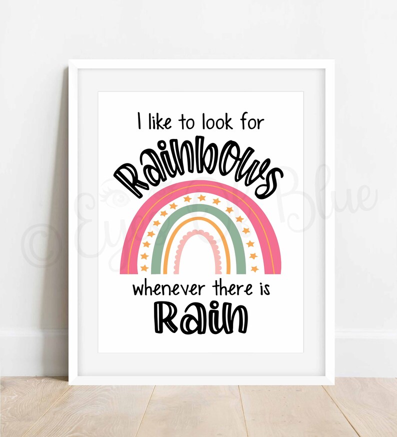Look for Rainbows | Printable Nursery Decor | Printable Kids Decor ...