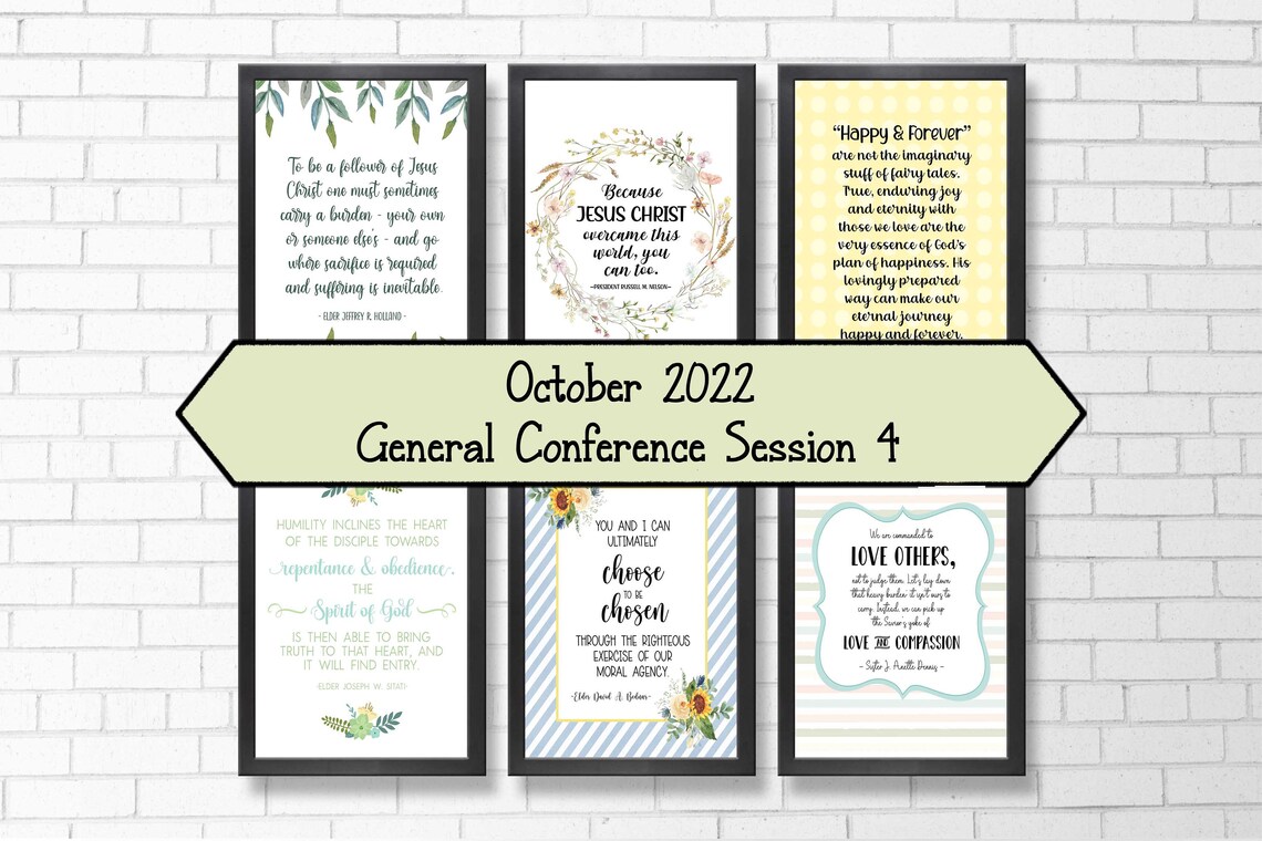 LDS General Conference October 2022 Digital Quote Bundle 4 Etsy