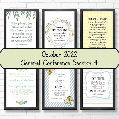 LDS General Conference October 2022 Digital Quote Bundle 5 Etsy