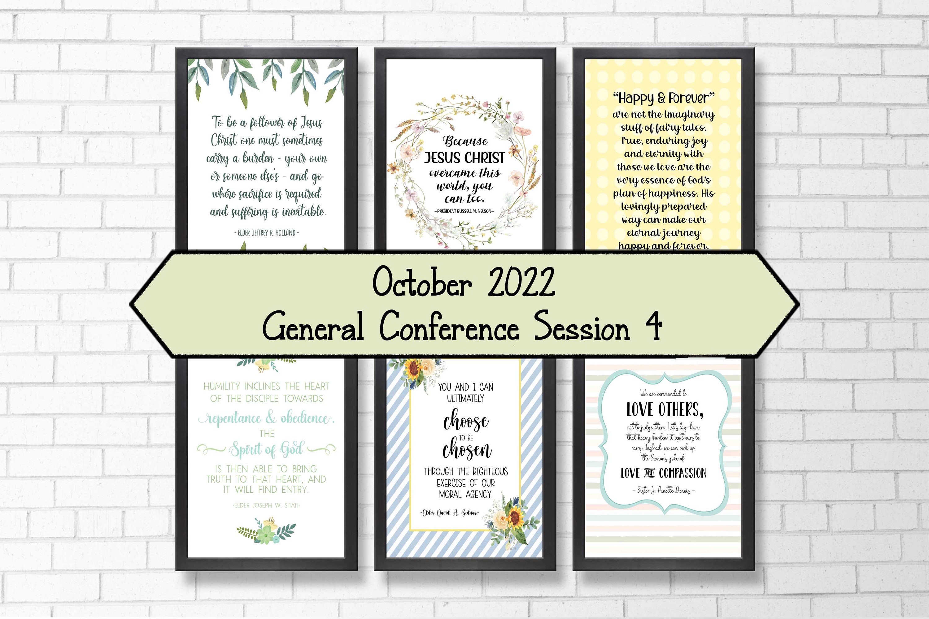 LDS General Conference October 2022 Digital Quote Bundle 4 Etsy