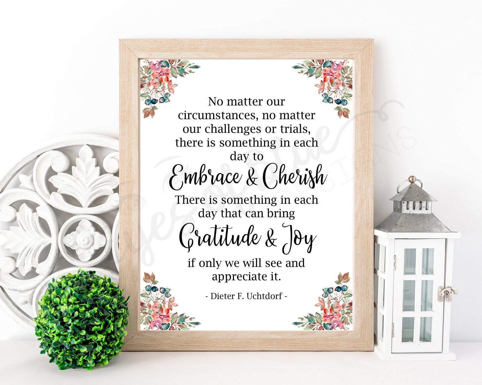 Gratitude &amp; Joy LDS Printable Dieter F. Uchtdorf Quote Printable Quote ...