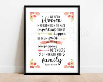 "Wir brauchen Frauen: ""Russell M. Nelson"" Zitat (digitaler Download)"