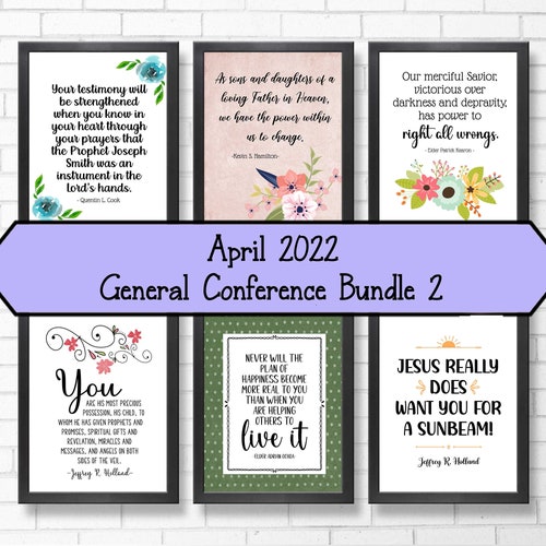 LDS General Conference April 2022 Digital Quote Bundle 1 LDS Etsy