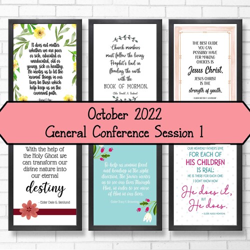 LDS General Conference April 2022 Digital Quote Bundle 1 LDS Etsy