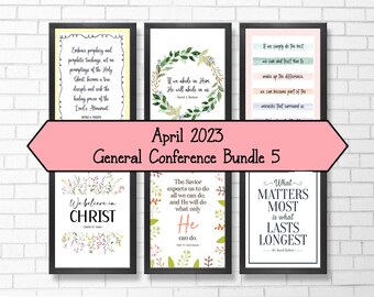 LDS General Conference April 2023 Digital Quote Bundle 5 | LDS General Conference 5th Session Quotes | LDS General Conference Printables