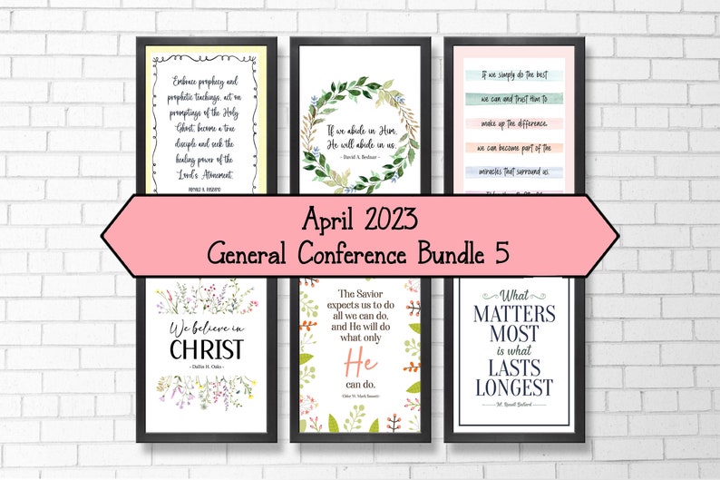 LDS General Conference April 2023 Digital Quote Bundle 5 LDS Etsy