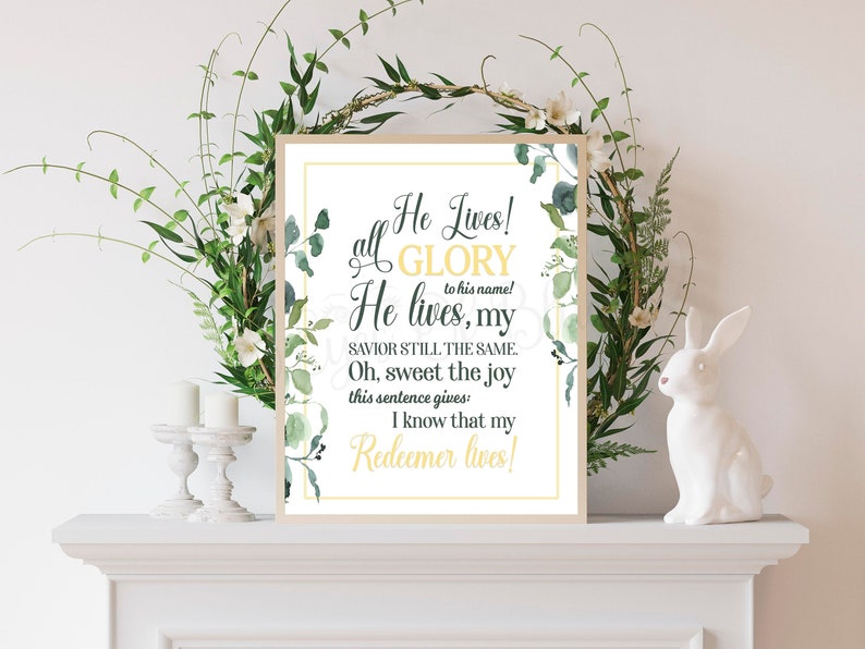 My Redeemer Lives Hymn Printable LDS Printable Quotes - Etsy