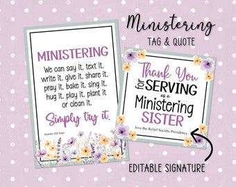 Simply Try It | Digital Ministering and Lesson Set | Quote About Ministering | LDS Ministering Relief Society | Ministering Interview Help