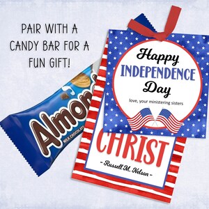 Independence Day Ministering Gift Tag: Russell M. Nelson Quote Editable Signature (Digital Download) image 4