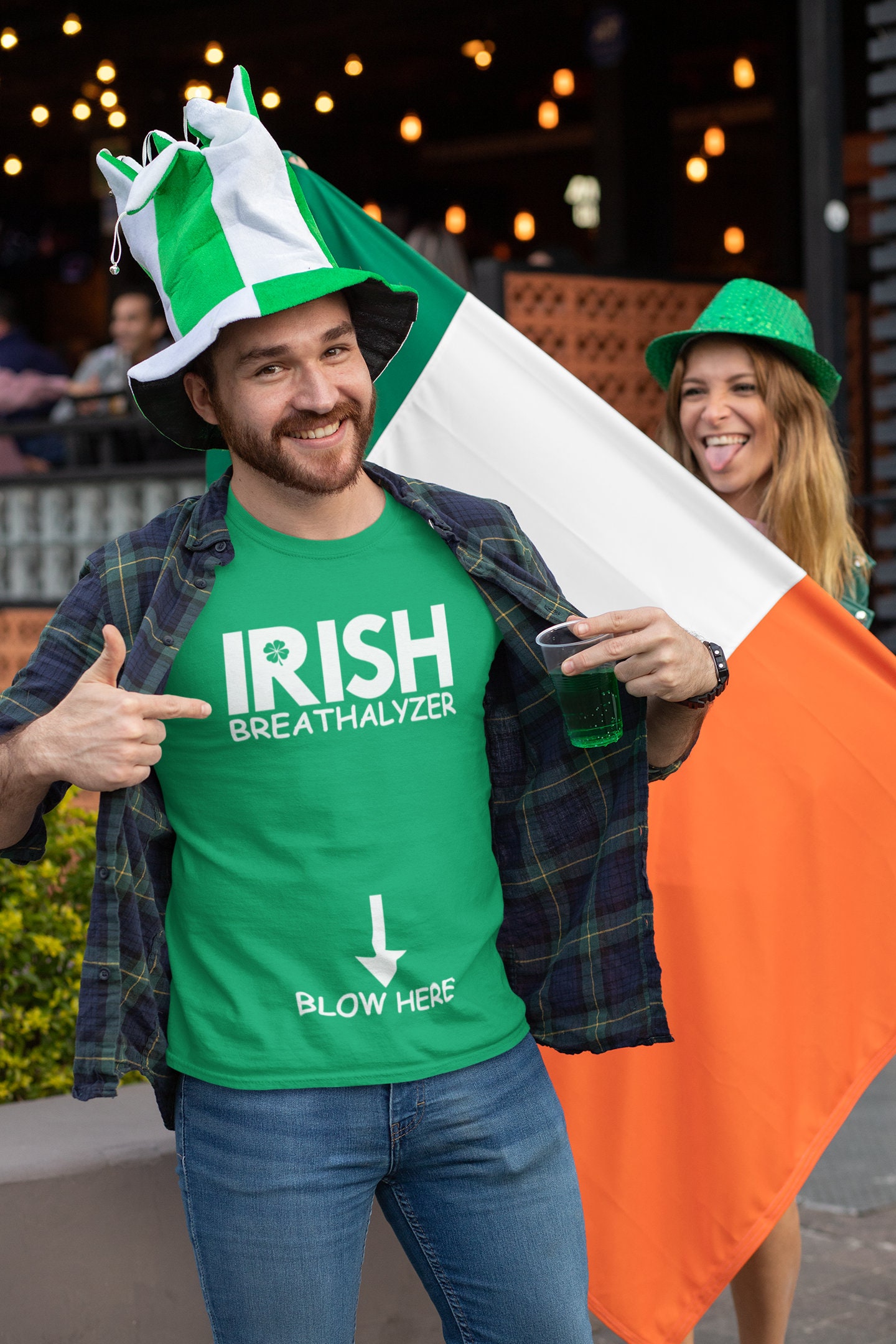 AlphaWolfDesignsUS Irish Breathalyzer Funny St. Patty s Day Shirt