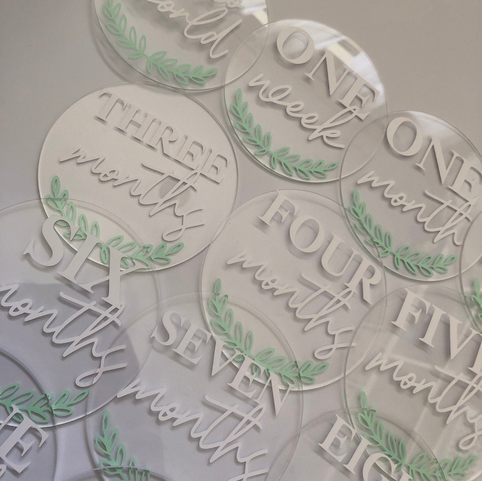 Acrylic baby milestone discs Etsy