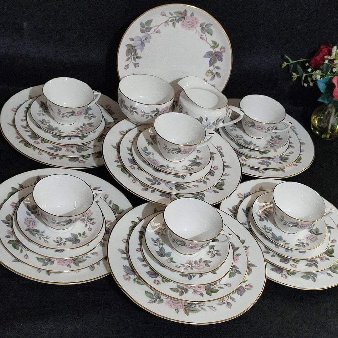 Royal Worcester June Garland Dinner & Tea Set 33pcs Fine Etsy