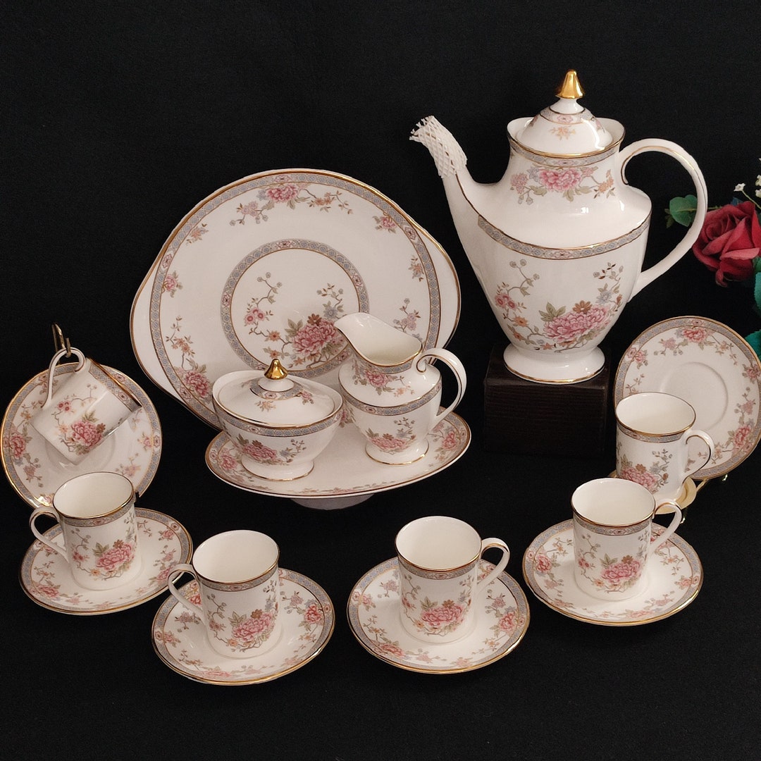 Vintage Royal Doulton Canton coffee Set 17pcs Etsy