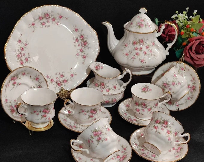 Vintage Paragon Victoriana Rose Teaset 16pcs Bone China Etsy