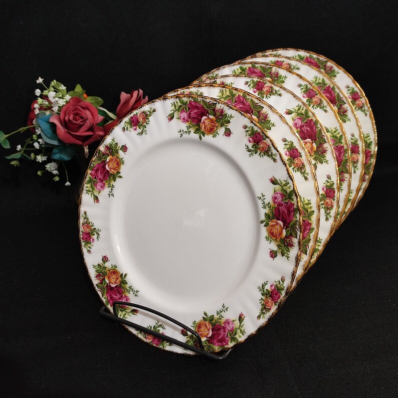 Set of 6x Dinner Plates of Royal Albert Old Country Roses Vintage Etsy