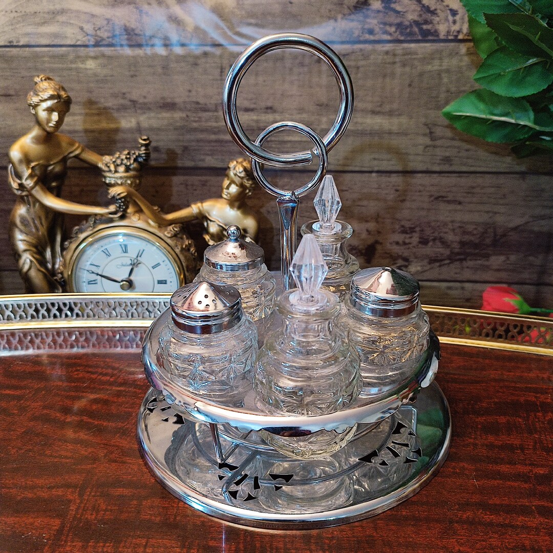 Vintage Cruet Condiments Set Etsy