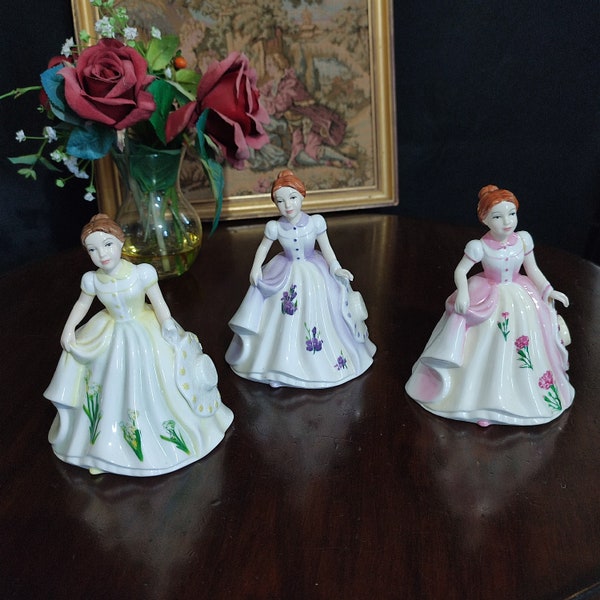 Selection - Royal Doulton Figurine "Flower of the month" 13cm Tall Fine Bone China