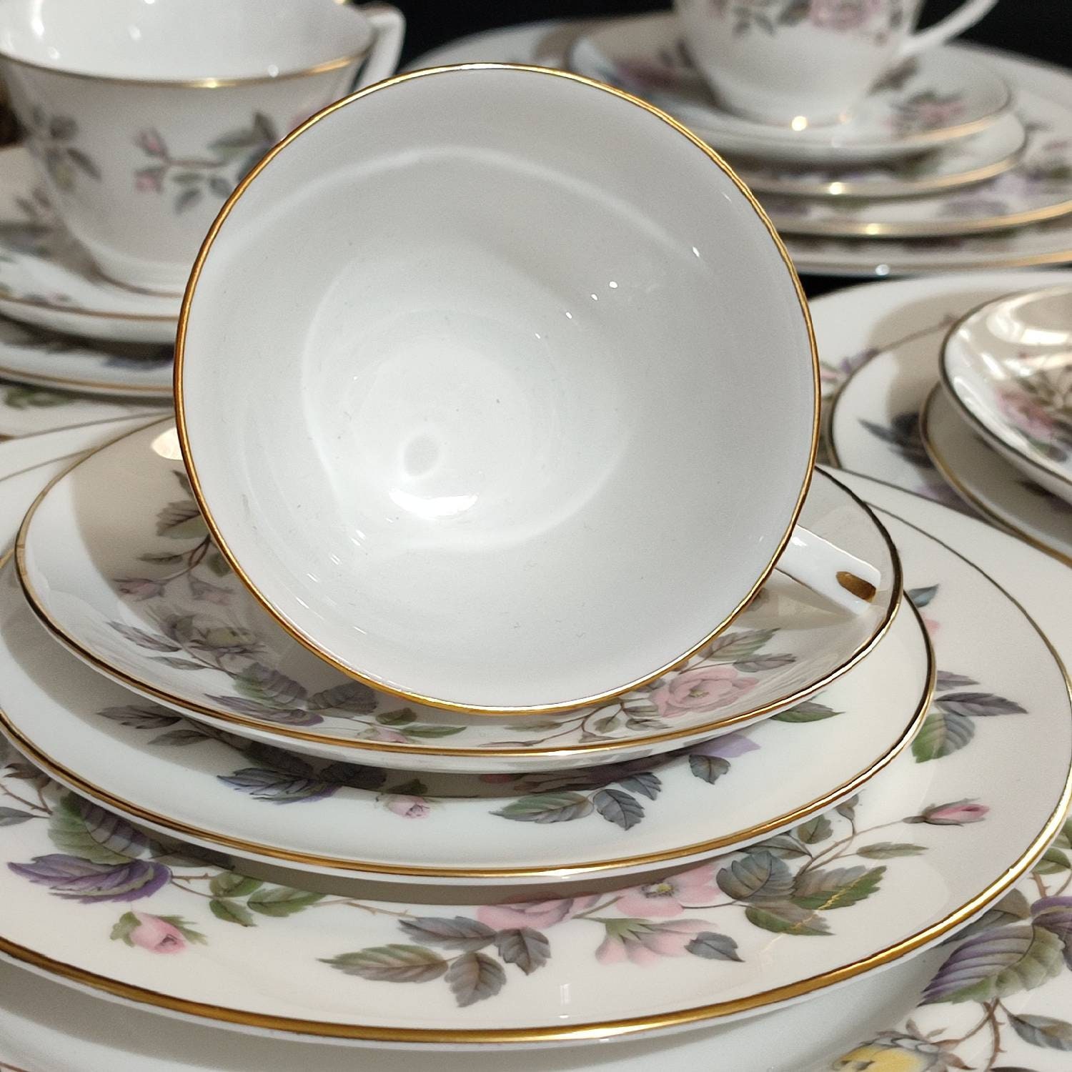 Royal Worcester June Garland Dinner & Tea Set 33pcs Fine Etsy