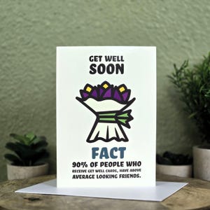 Cardstalked Funny Get Well Card For Friend - Laughter is the Best Medicine - Sending Positive Vibes -  Supports Charities With Purchase