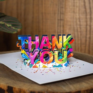 3D Pop-Up Thank You Card – Handmade 6x9 Appreciation Gift for Employee or Teacher – Veteran-Owned by Cardstalked